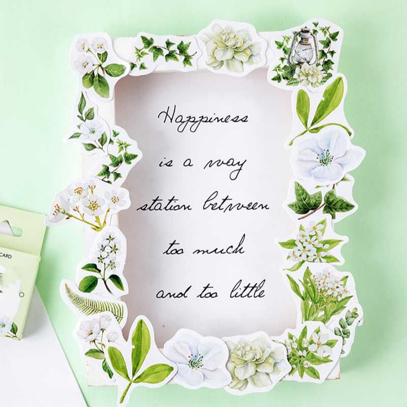 46pcs Gardenia In Blossom Series Sticker For DIY Journal Decor