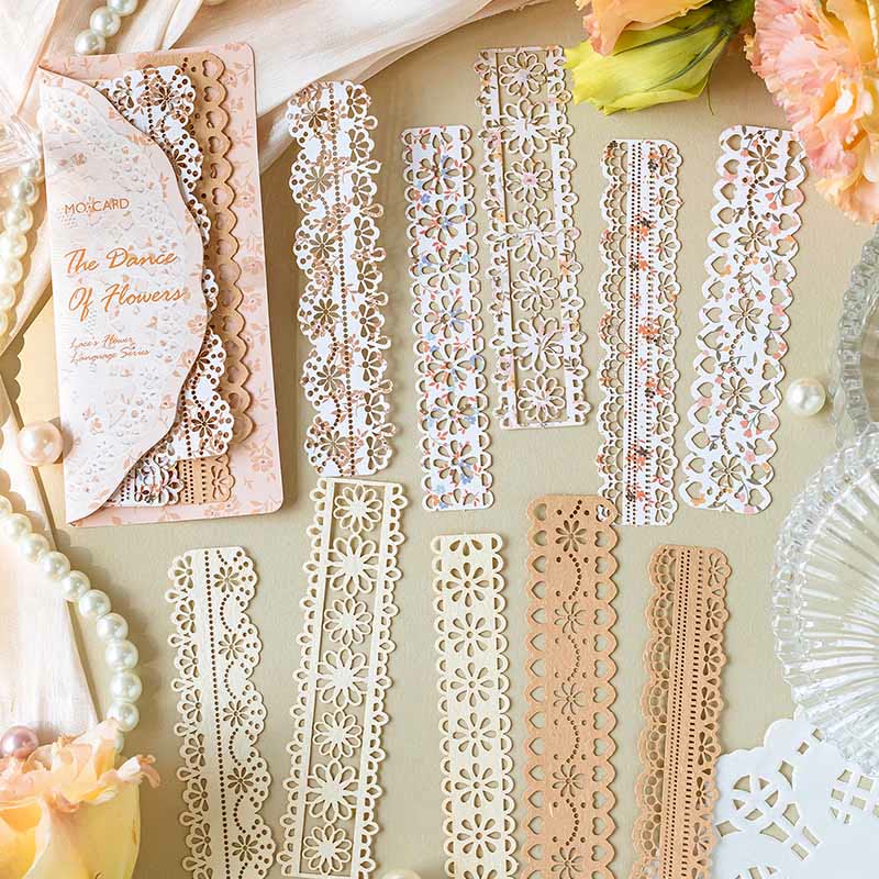 Vintage Hollow Out Long Lace Paper Set Decorative Backing Paper