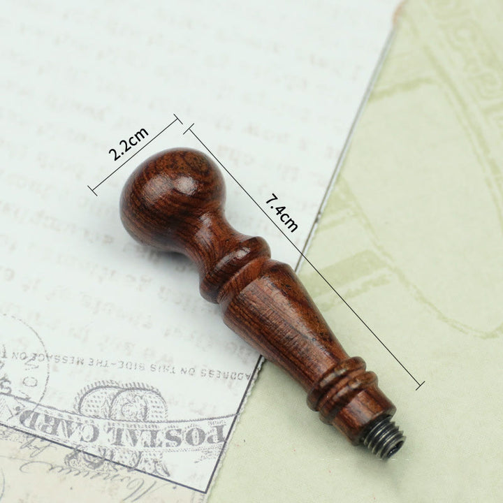 Vintage Wooden Wax Seal Stamp Handle Removable Replacement