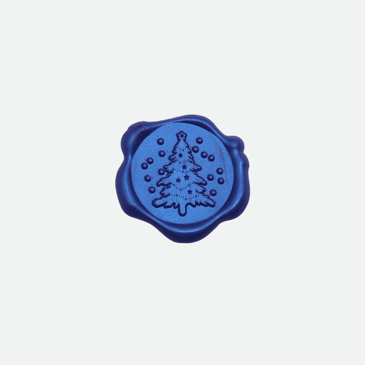 10pcs Christmas Tree Wax Seal Stamp Sticker For Envelope