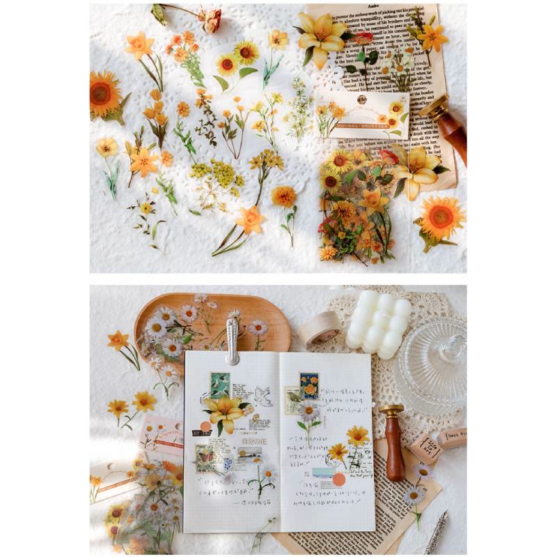 Nature Series Botanical Stickers Clear Cut-Out Flowers Sticker