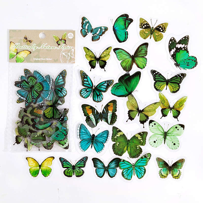 Butterfly Nature Series PET Sticker Set For Journal Decor