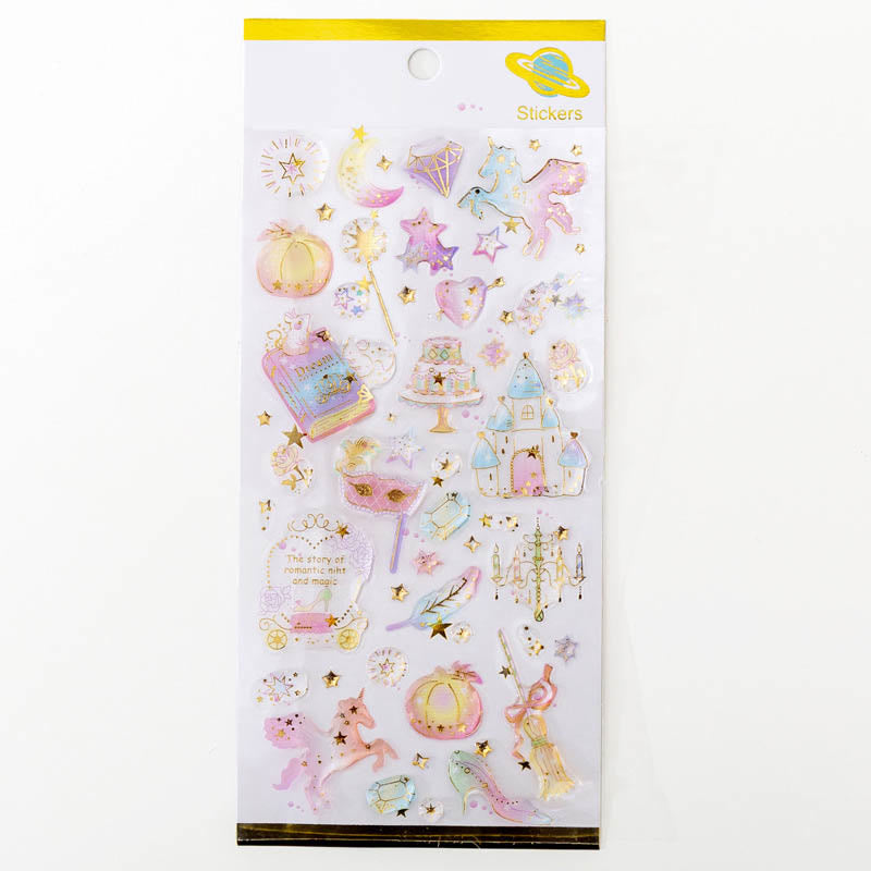 Dreamy Starry Series Crystal Epoxy Sticker For Journal Decor