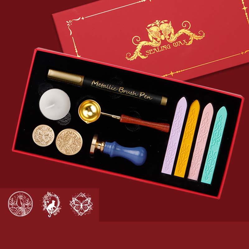 Classic European Series Wax Seal Stamps Tools Gift Set