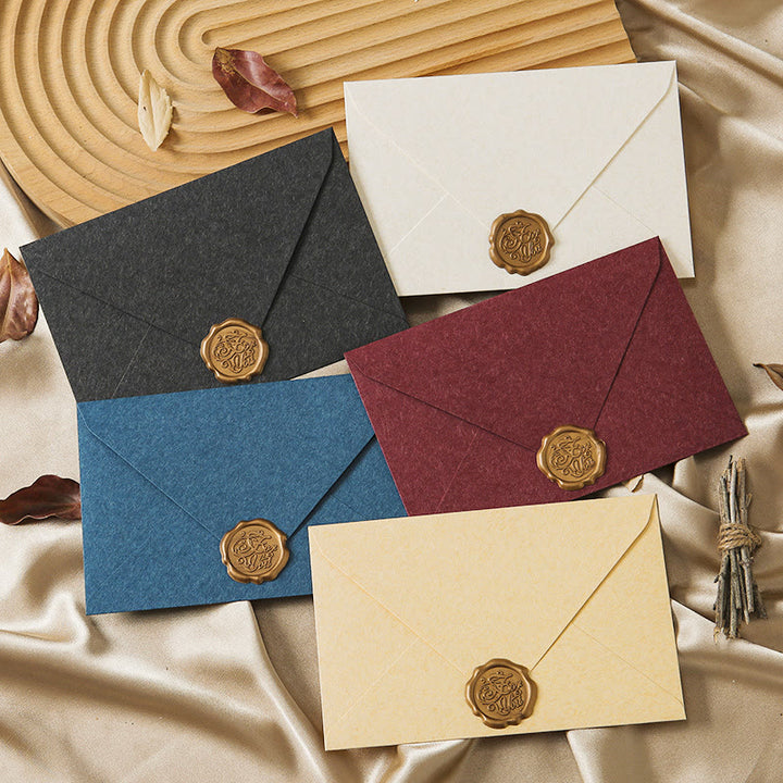 Plain Color Paper Envelopes With Seal Sticker For Mail Letter