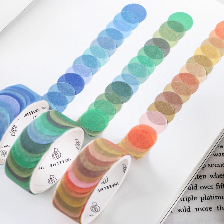 Color Tour Round Dot Series Washi Sticker For Journal Decor