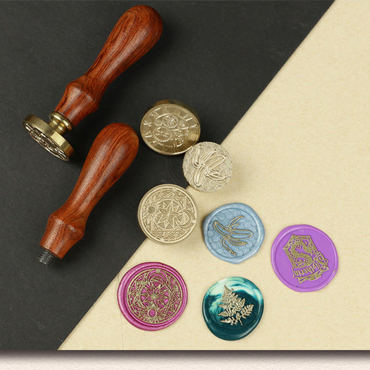 Vintage Wooden Wax Seal Stamp Handle Removable Replacement