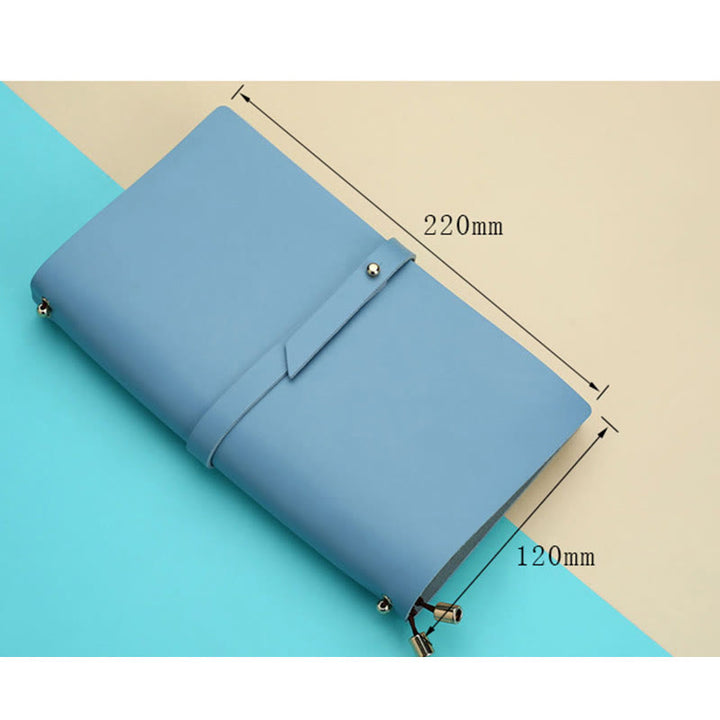 Minimalist Plain Color Leather Cover Notebook For Travel Daily Record