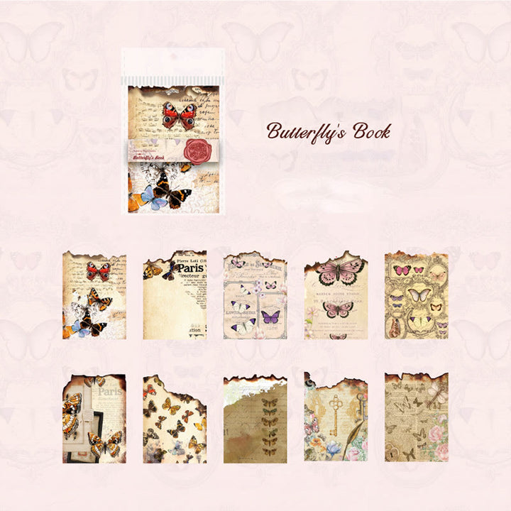 Decorative Burning Letter Series Paper Scrapbook Journaling Backing Paper