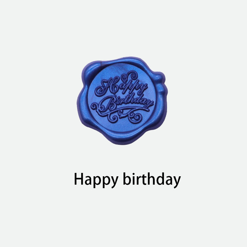 10pcs Happy Birthday Wax Seal Stamp Sticker For Envelope