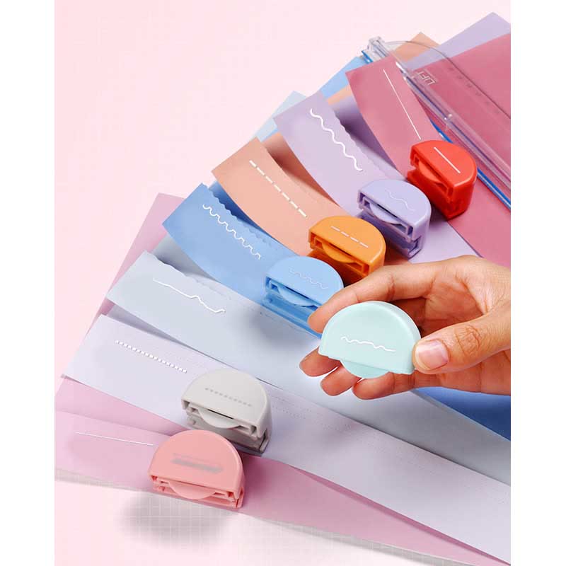 Paper Cutter Cutting Mat Paper Trimmer with 7 Type of Cutting Blade Portable Scrapbooking Tool with Side Ruler