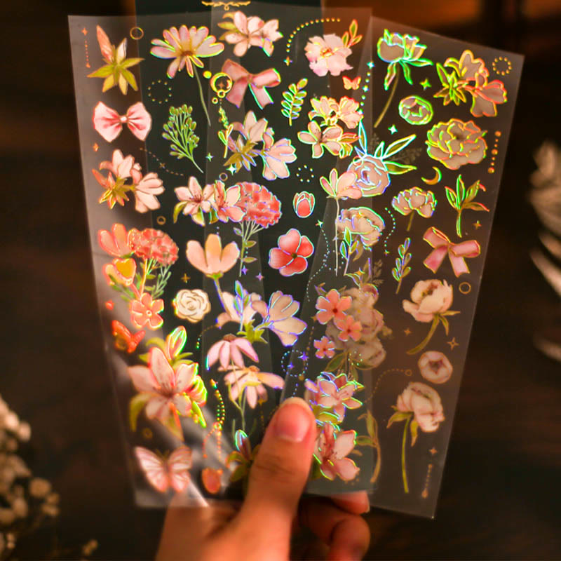 Blooming Flower Garden Series PVC Sticker For Journal Decor