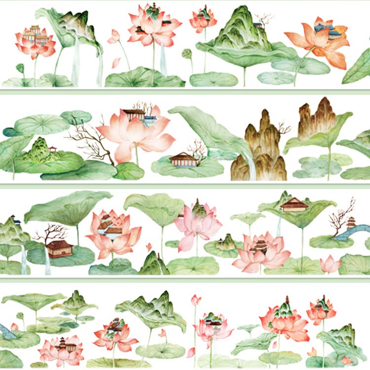 Flower Figure Series PET Washi  Tape Decorative Scrapbook Tape