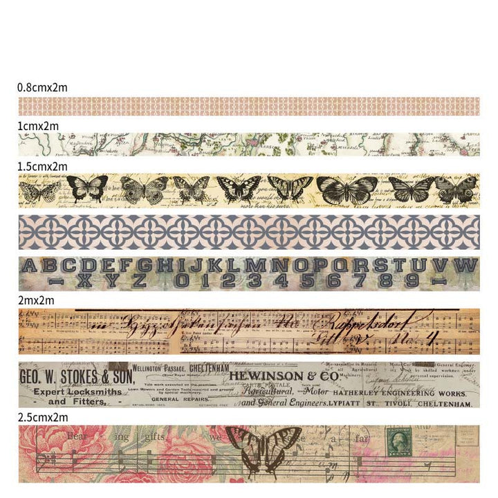 8 Rolls Relive Old Dreams Series Washi Tape For Scrapbook