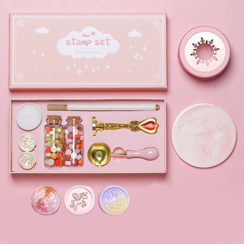 Cute Pink Dream Series Wax Seal Stamps Gift Set