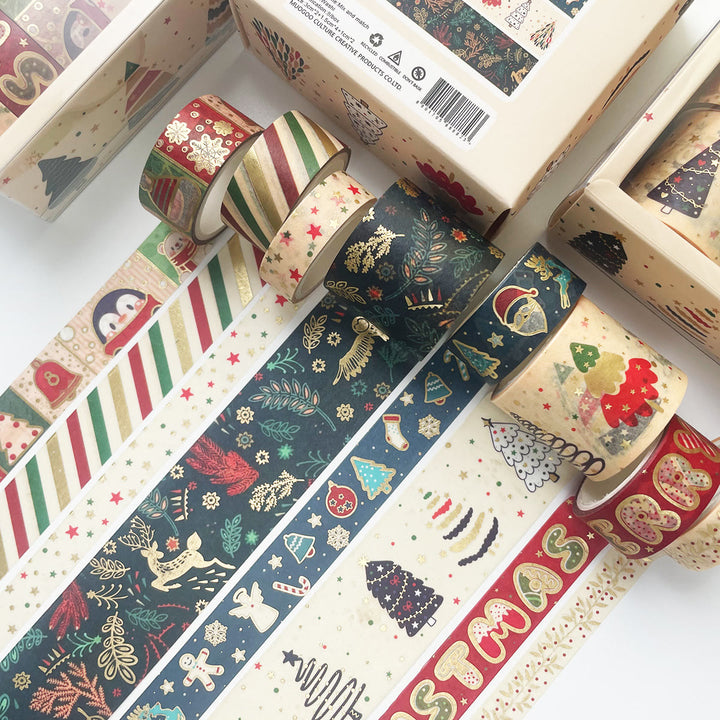 8 Rolls Merry Christmas Series Washi Tape Set Scrapbook Tape