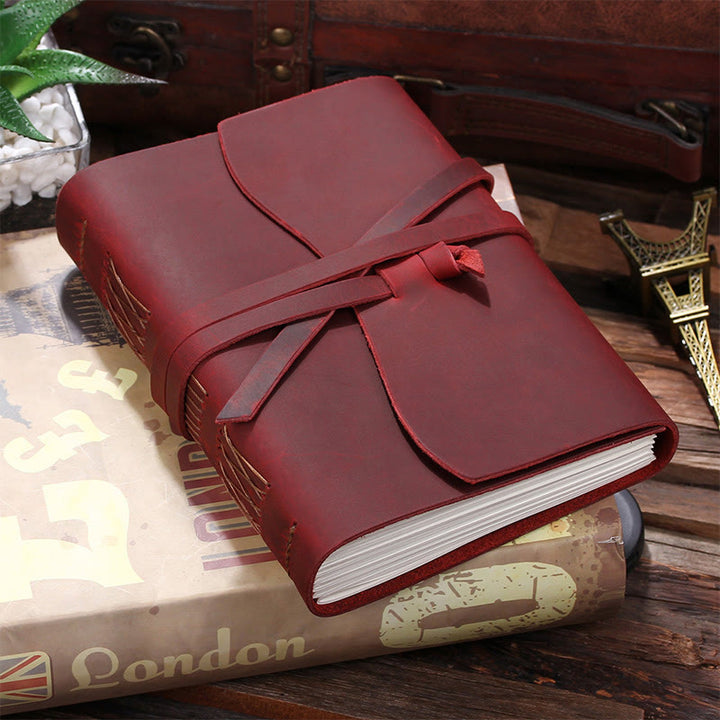 Retro Softcover Leather Journal 320 Pages Handmade Notebook