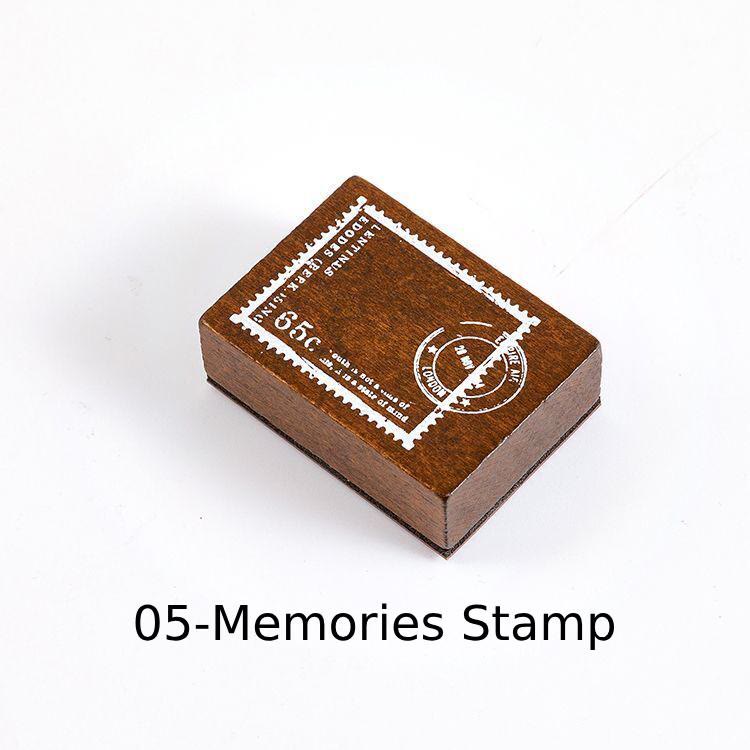 Retro Time Story Rubber Stamps 12 Styles Postage Plants Butterfly Saying Stamps