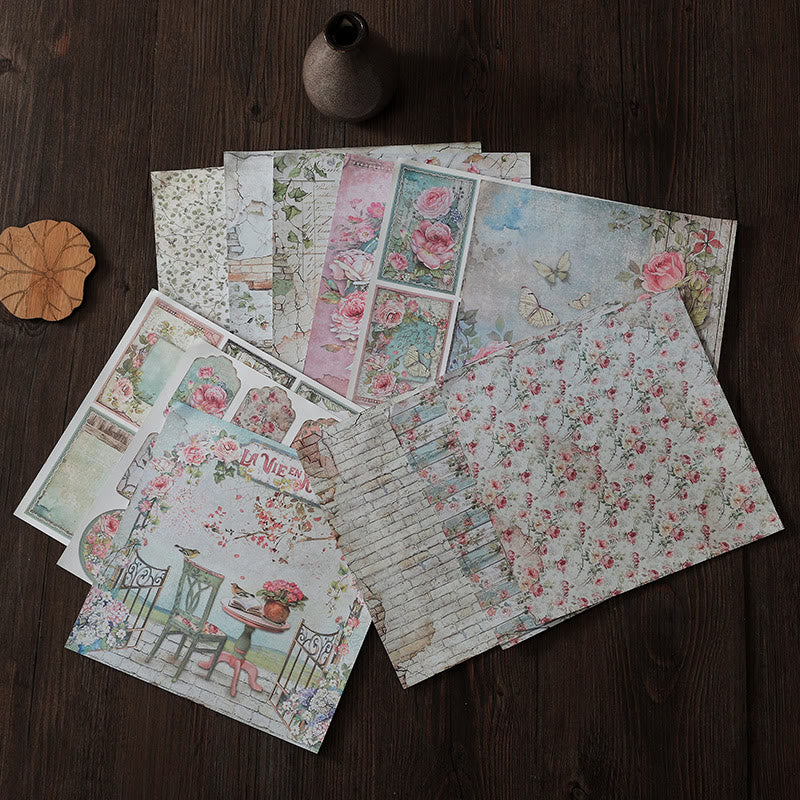 Rose Court Afternoon Tea Series Paper Decorative Journaling Paper