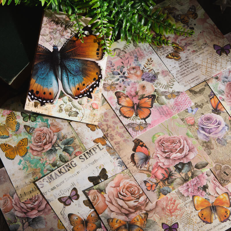 Butterfly Blooming Series Paper Decorative Journaling Paper