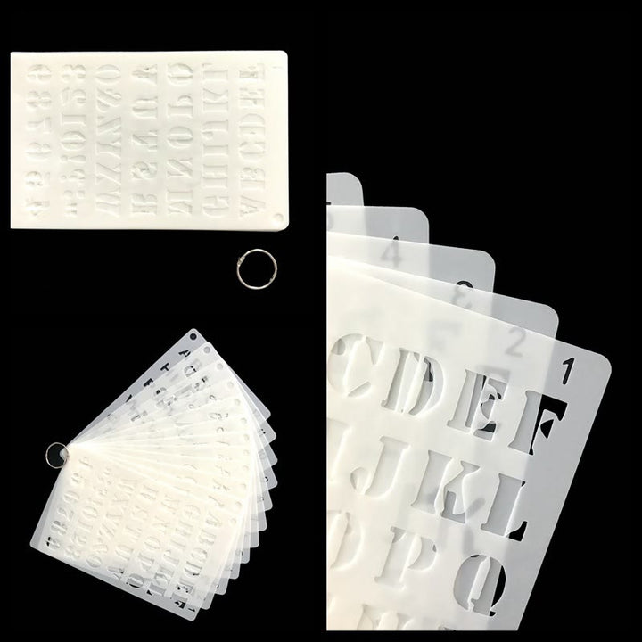 Letter Number Plastic Model Hollow Out Template Craft Tool