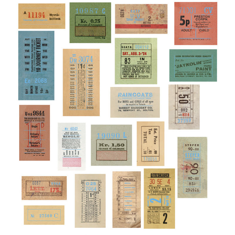 Vintage Exhibition Hall Series Sticker For DIY Journal Decor