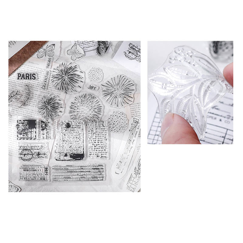 Clear Silicone Stamps for Card Transparent Ink Rubber Stamp Seal