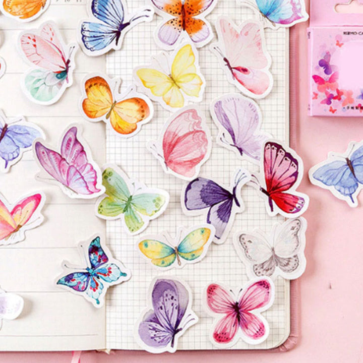 46pcs Butterfly Garden Series Sticker For Journal Decor