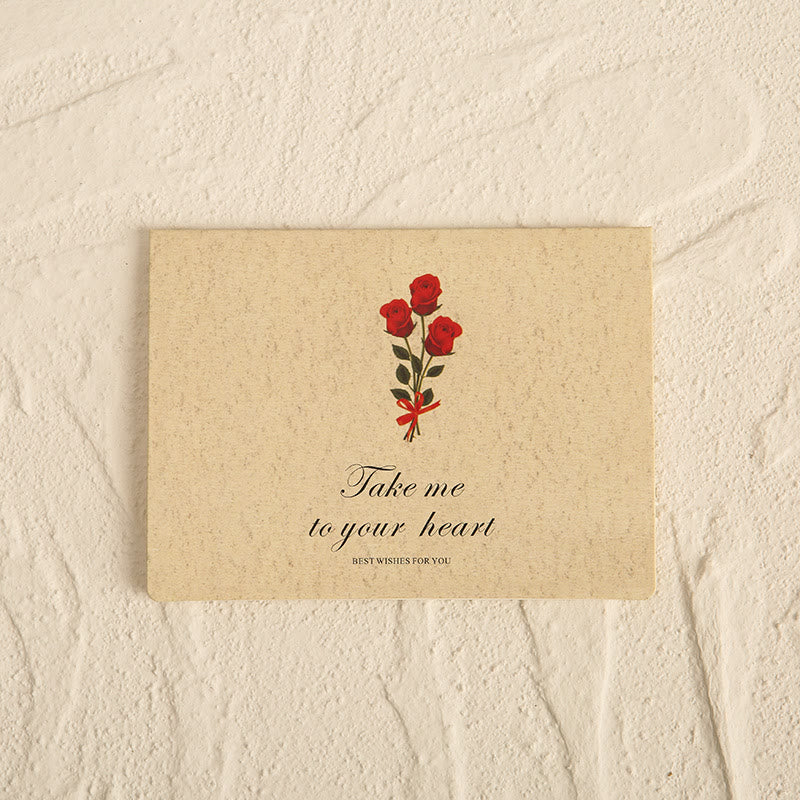 Flower Greeting Card With Envelopes For Mail Letter