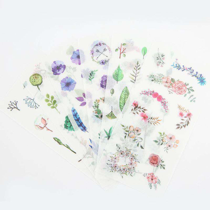 Watercolour Plants Series Washi Sticker For Journal Decor