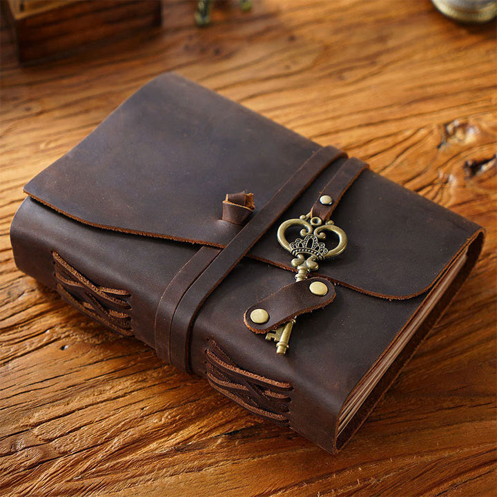 Retro Classic Leather Cover Notebook For Travel Daily Record