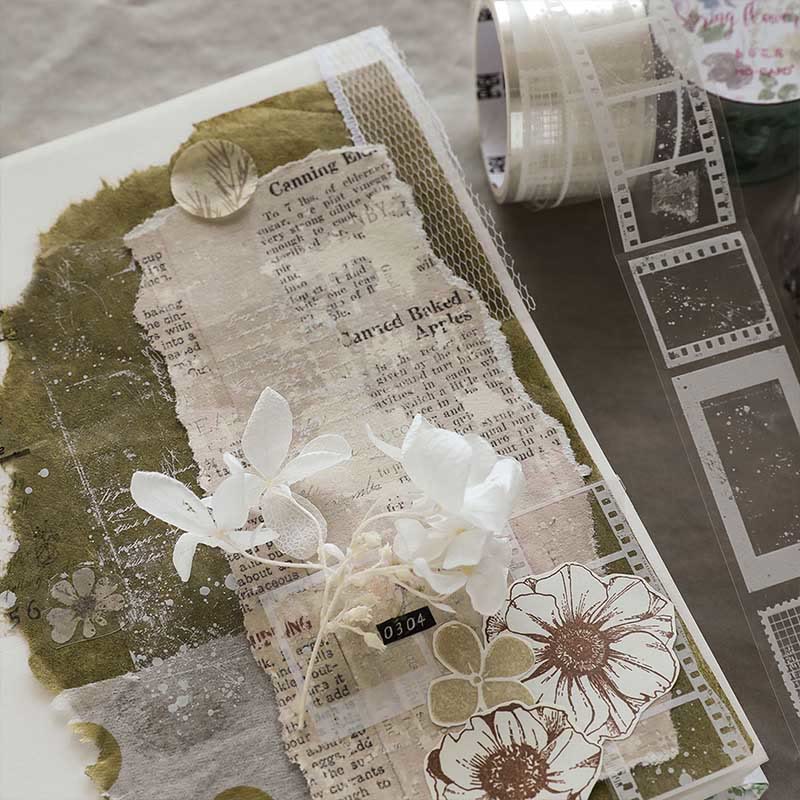 Traces Of Time Series PET Tape For DIY Scrapbook Decor