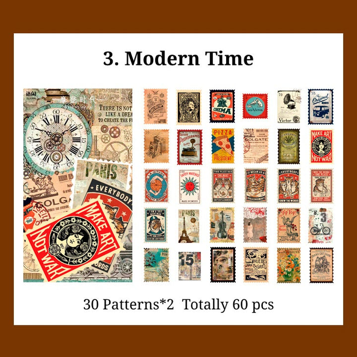 Vintage Time Post Office Series Sticker For Journal Decor