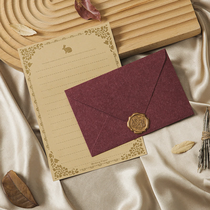 Plain Color Paper Envelopes With Seal Sticker For Mail Letter