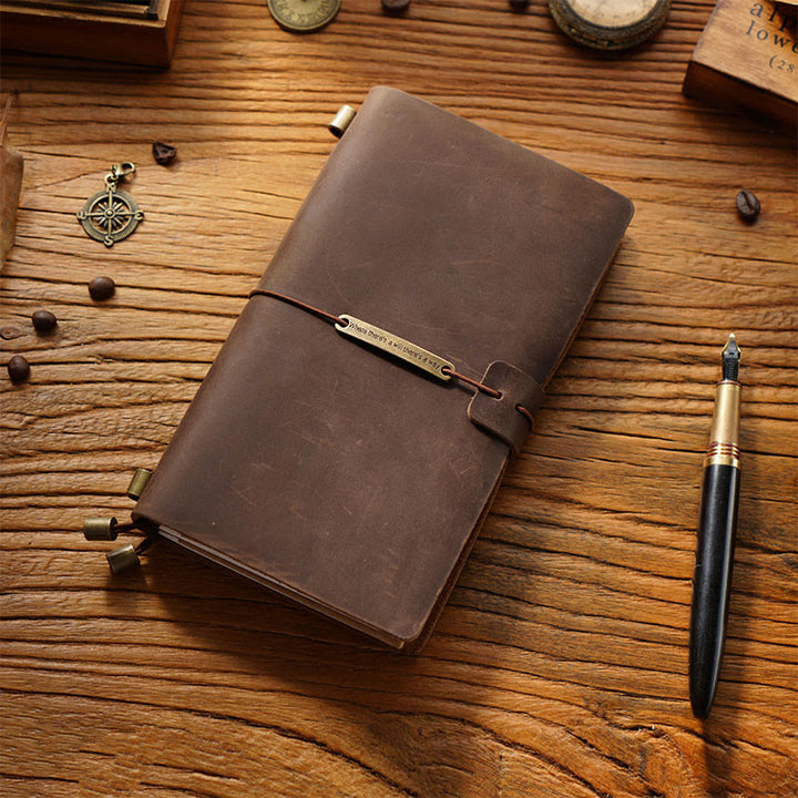 Business Genuine Leather Cover Notebook For Travel Daily Record