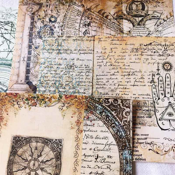 Vintage Globe And Compass Backgrounds Paper Junk Journal Scrapbook Supplies